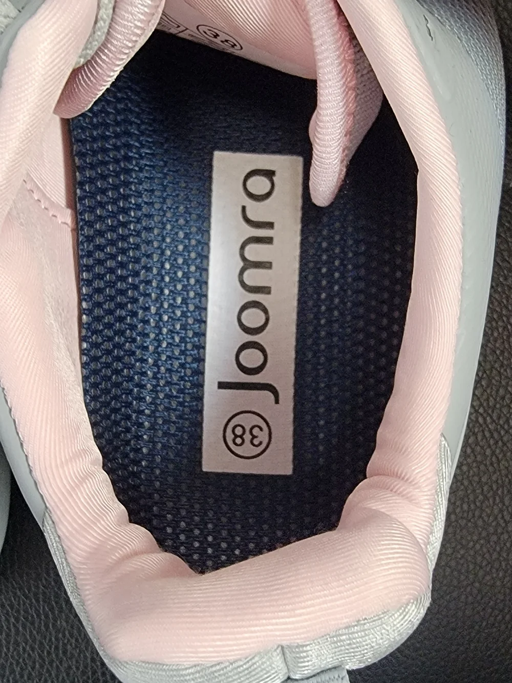 Girls' Light Gray Sneakers with Pink Trim - Comfort Play Shoes
